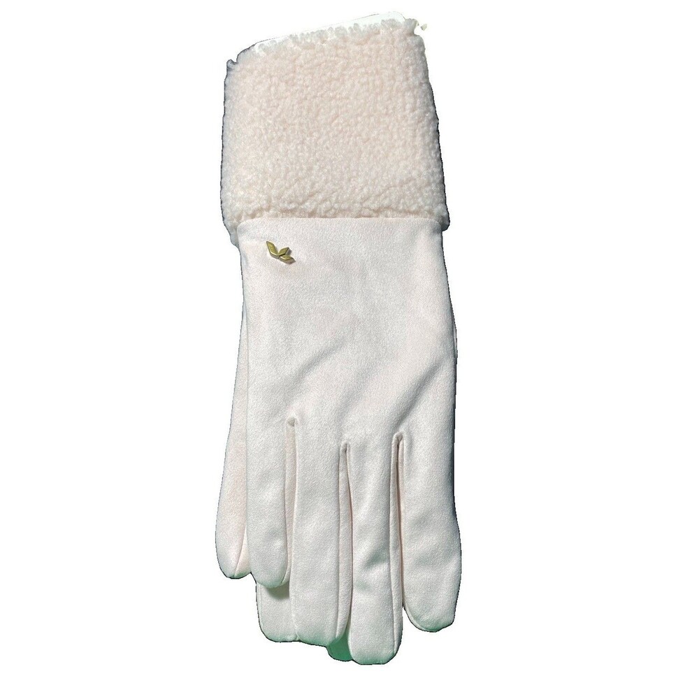 Kookaburra By Ugg NWT Large Ladies Pink Gloves Fluff Cuffs Smart Phone Fingertip